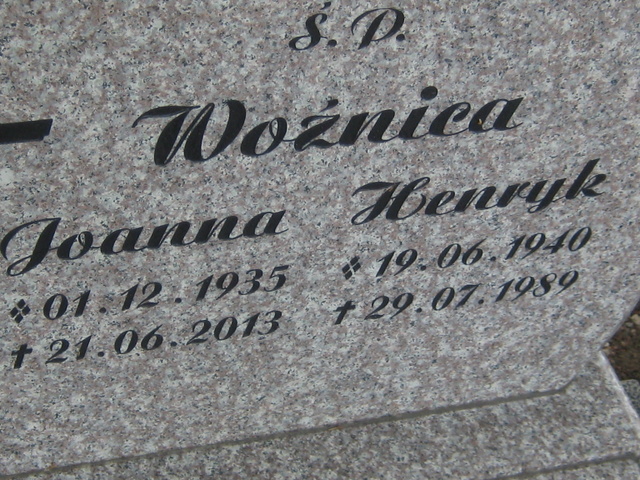 Henryk Woźnica  1940 Knurów - Grobonet - Wyszukiwarka osób pochowanych