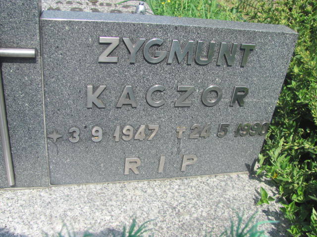 Zygmunt Kaczor 1947 Knurów - Grobonet - Wyszukiwarka osób pochowanych
