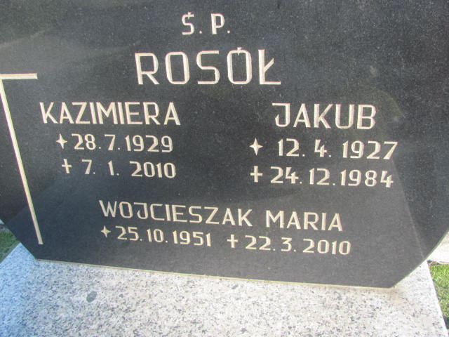 Jakub Rosół 1927 Knurów - Grobonet - Wyszukiwarka osób pochowanych