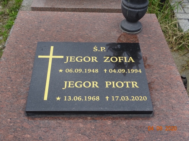 Piotr JEGOR 1968 Knurów - Grobonet - Wyszukiwarka osób pochowanych