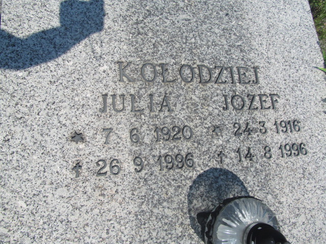 Julia Kołodziej 1920 Knurów - Grobonet - Wyszukiwarka osób pochowanych