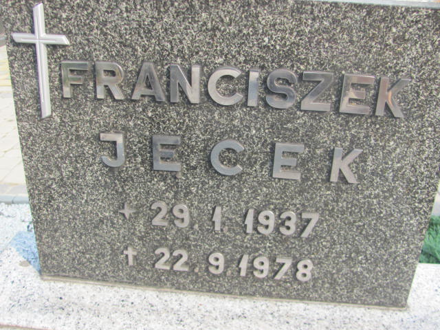 Franciszek Jęcek 1937 Knurów - Grobonet - Wyszukiwarka osób pochowanych