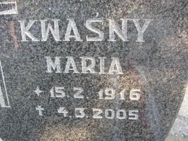 Maria Kwaśny 1916 Knurów - Grobonet - Wyszukiwarka osób pochowanych