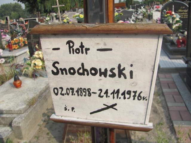 Piotr Snochowski 1898 Knurów - Grobonet - Wyszukiwarka osób pochowanych