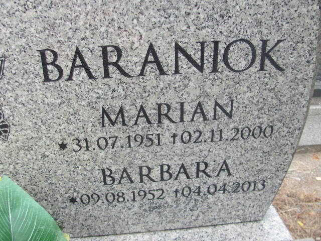 Barbara Baraniok 1952 Knurów - Grobonet - Wyszukiwarka osób pochowanych