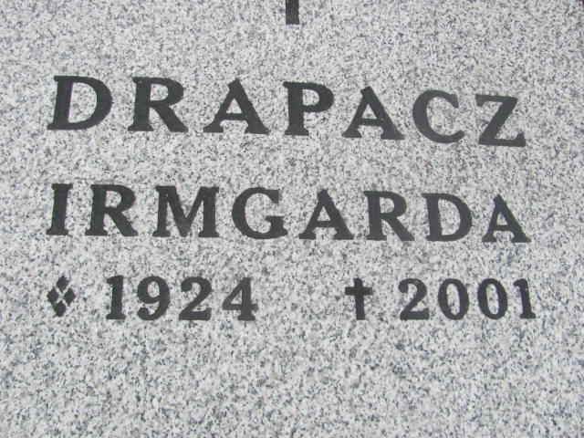 Irmgarda Drapacz 1924 Knurów - Grobonet - Wyszukiwarka osób pochowanych