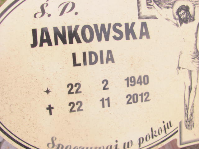 Lidia Jankowska 1940 Knurów - Grobonet - Wyszukiwarka osób pochowanych