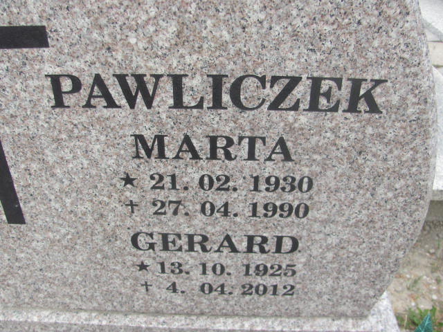 Gerard Pawliczek 1925 Knurów - Grobonet - Wyszukiwarka osób pochowanych