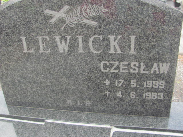 Czesław Lewicki 1939 Knurów - Grobonet - Wyszukiwarka osób pochowanych
