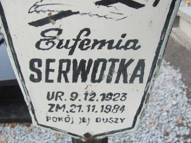 Eufemia Serwotka 1923 Knurów - Grobonet - Wyszukiwarka osób pochowanych