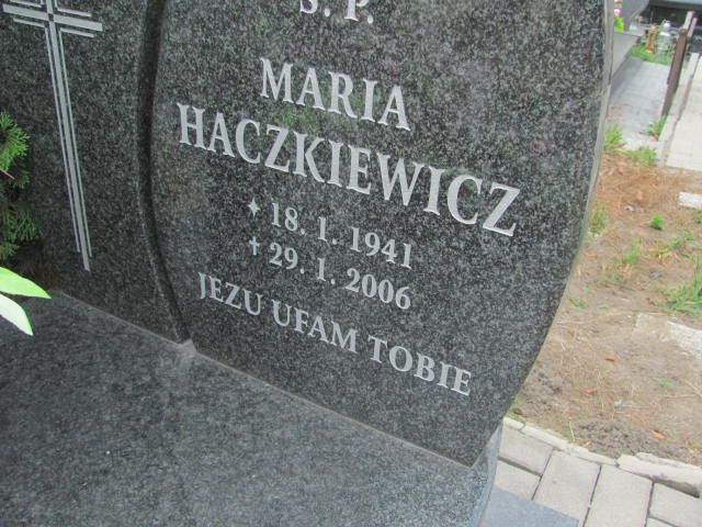 Maria Haczkiewicz 1941 Knurów - Grobonet - Wyszukiwarka osób pochowanych