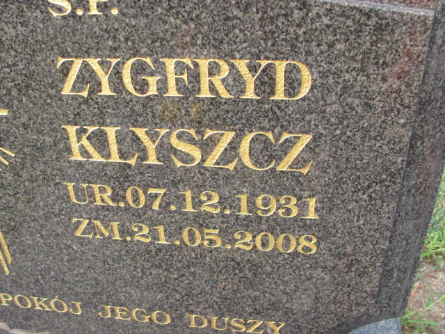 Zygfryd Klyszcz 1931 Knurów - Grobonet - Wyszukiwarka osób pochowanych