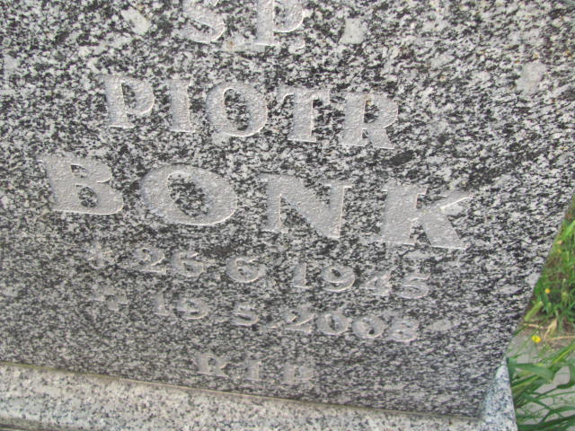 Piotr Bonk  1945 Knurów - Grobonet - Wyszukiwarka osób pochowanych
