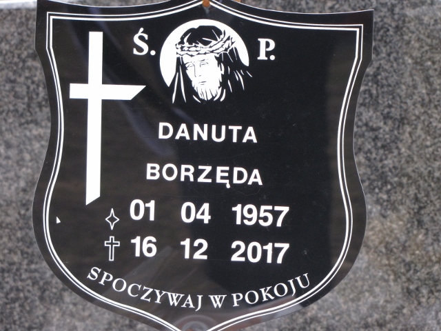Danuta BORZĘDA 1957 Knurów - Grobonet - Wyszukiwarka osób pochowanych