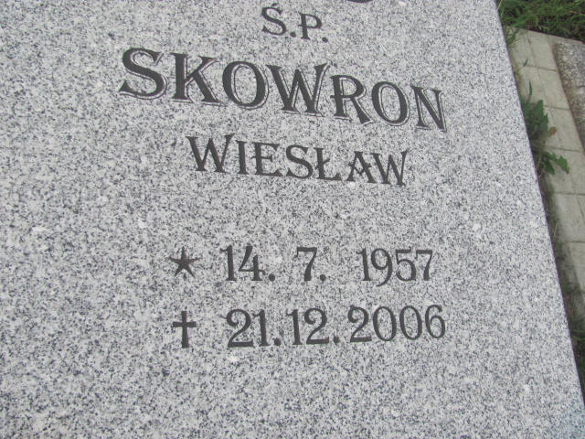 Wiesław Skowron 1957 Knurów - Grobonet - Wyszukiwarka osób pochowanych