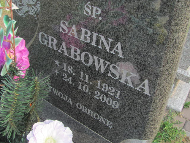 Sabina Grabowska 1921 Knurów - Grobonet - Wyszukiwarka osób pochowanych