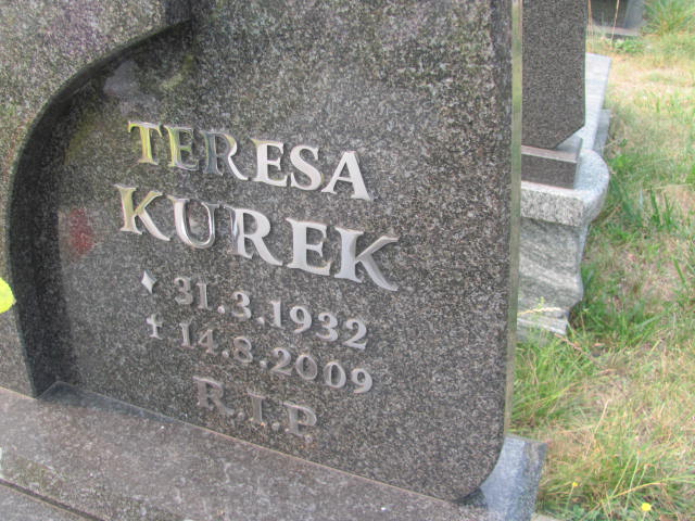 Teresa Kurek  1932 Knurów - Grobonet - Wyszukiwarka osób pochowanych