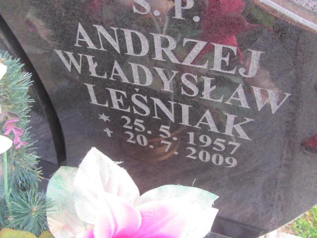 Andrzej Władysław Leśniak 1957 Knurów - Grobonet - Wyszukiwarka osób pochowanych