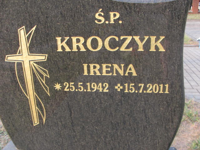 Irena Kroczyk 1942 Knurów - Grobonet - Wyszukiwarka osób pochowanych