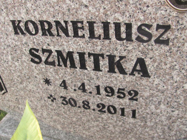 Korneliusz Szmitka 1952 Knurów - Grobonet - Wyszukiwarka osób pochowanych