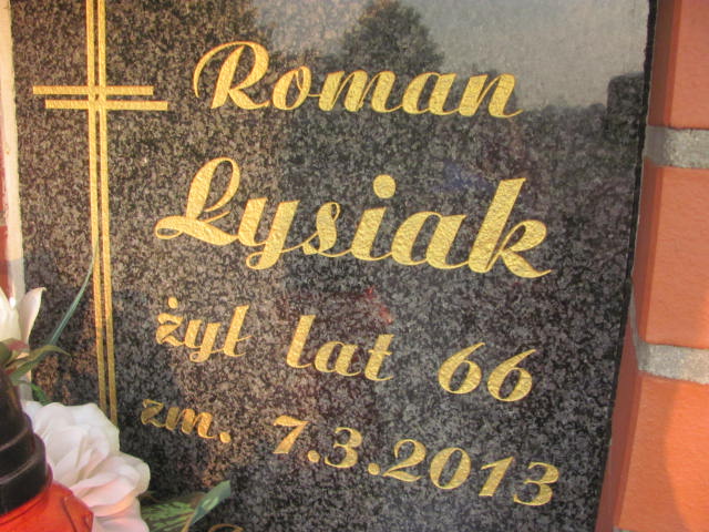 Roman Łysiak 1947 Knurów - Grobonet - Wyszukiwarka osób pochowanych